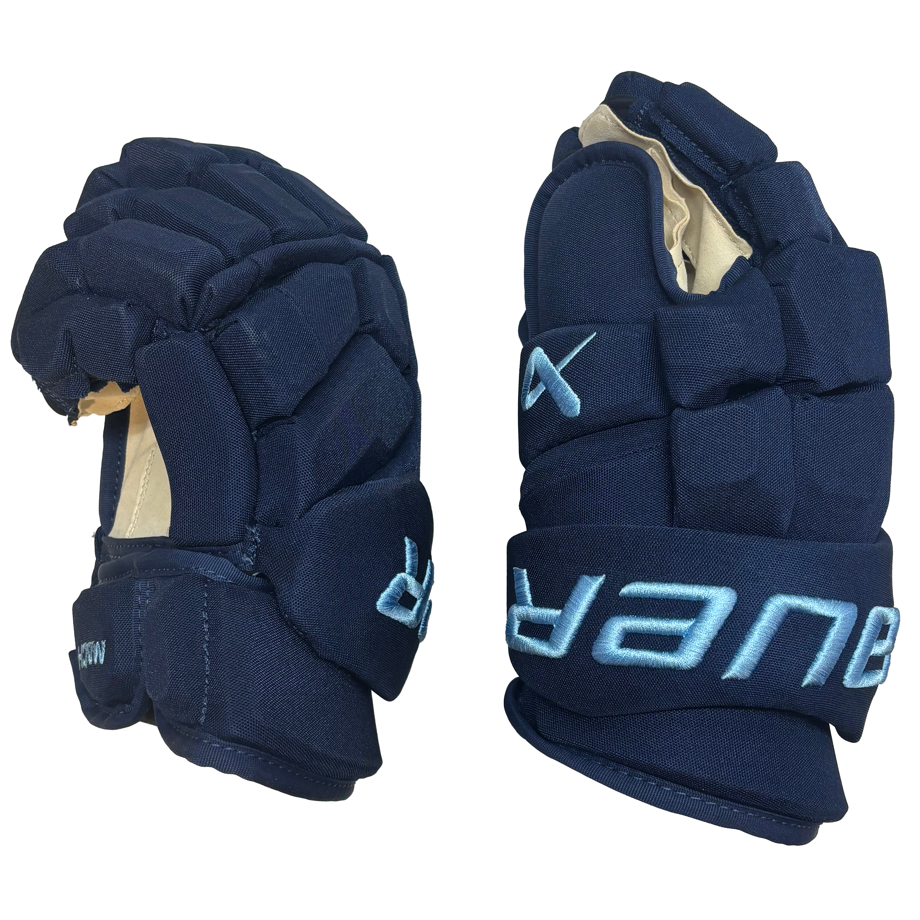 Bauer Supreme Mach - PWHL Pro Stock Glove - Toronto Sceptres (Navy/Powder Blue)